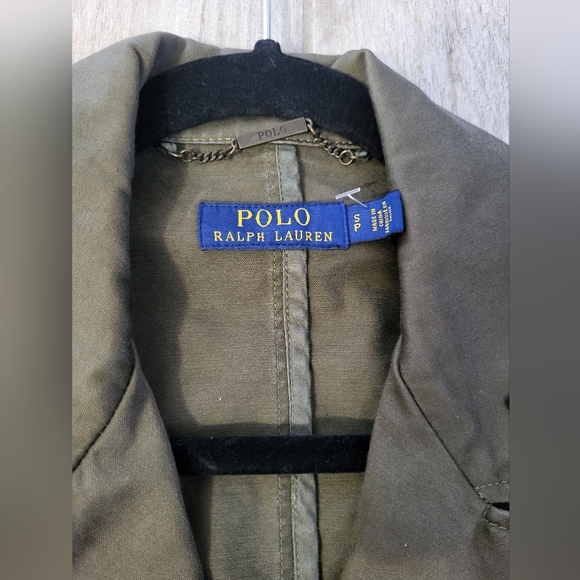 Ralph Lauren Polo Blue Label Military Style Twill Moto Jacket Womens Size Small - Picture 7 of 11